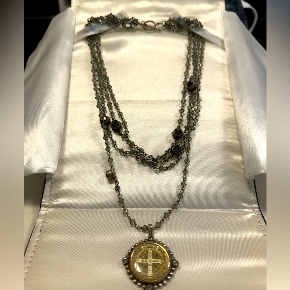 Virgins Saints and Angels San Benito Silver 925 necklace.